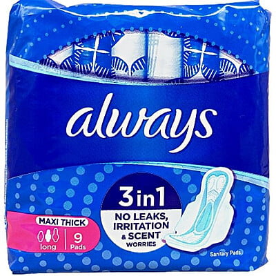 ALWAYS PADS 9S MAXI THICK 3IN1 LONG (1X1)