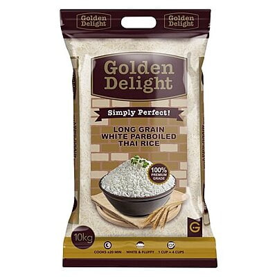 GOLDEN DELIGHT P/BOILED RICE 10KG  (1X1)